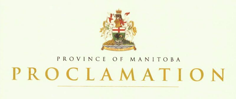 Province of Manitoba Proclamation Seal